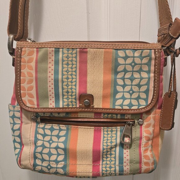 FOSSIL Women's Multi-Colors/Patterns Patchwork Crossbody Handbag - Small - Picture 8 of 10